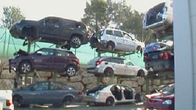 coches prensados en el desguace por Plan PIVE