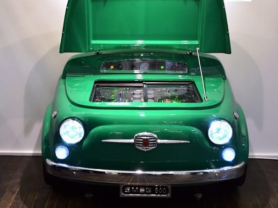 Fiat 500 nevera color verde Fiat 500 nevera color verde