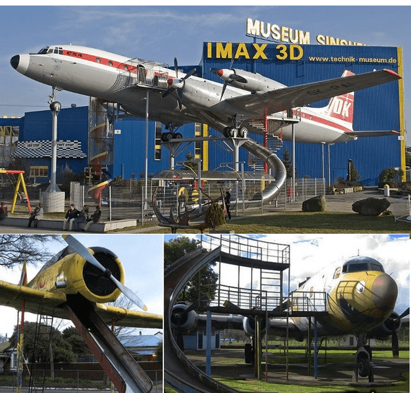 Zona ocio infantil con aviones