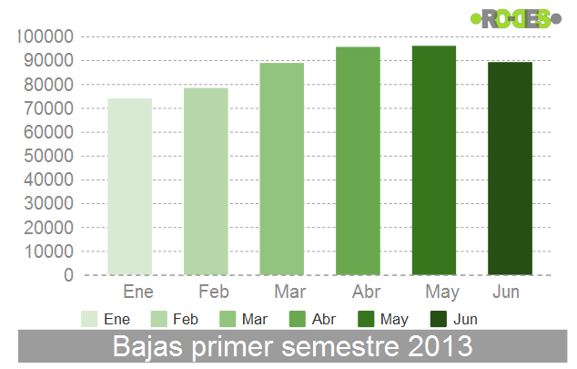 bajas de vehículos en el primer semestre de 2013
