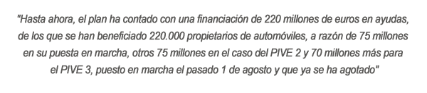 párrafo erróneo sobre Plan PIVE publicado en los medios