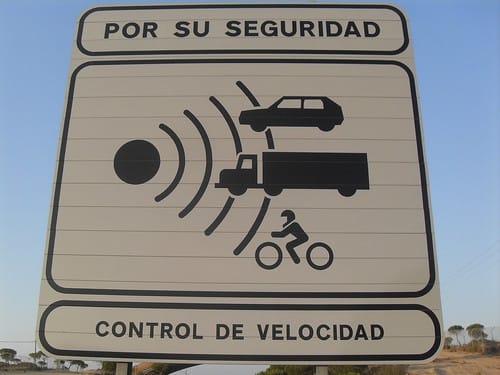 panel indicativo radar fijo