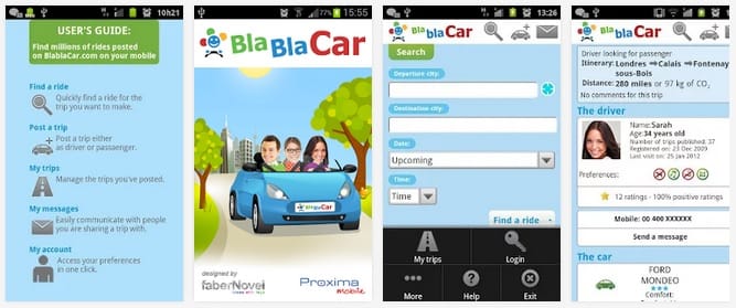 compartir coche con la App de BlaBlaCar