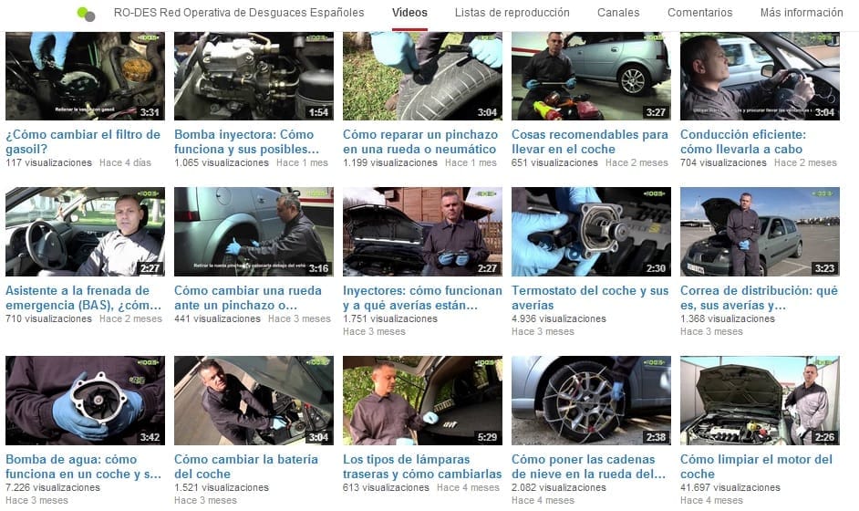 Videotutoriales en nuestro canal de YouTube