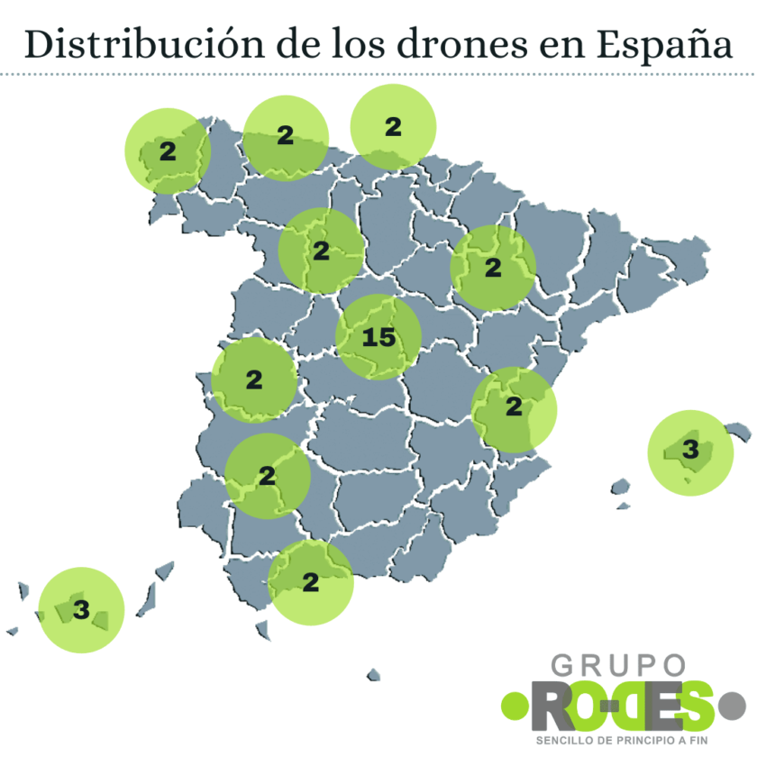 dónde están los drones de la DGT en España