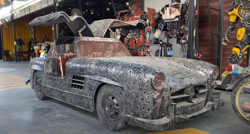 Mercedes-Benz 300 SL fabricado con piezas de desguace