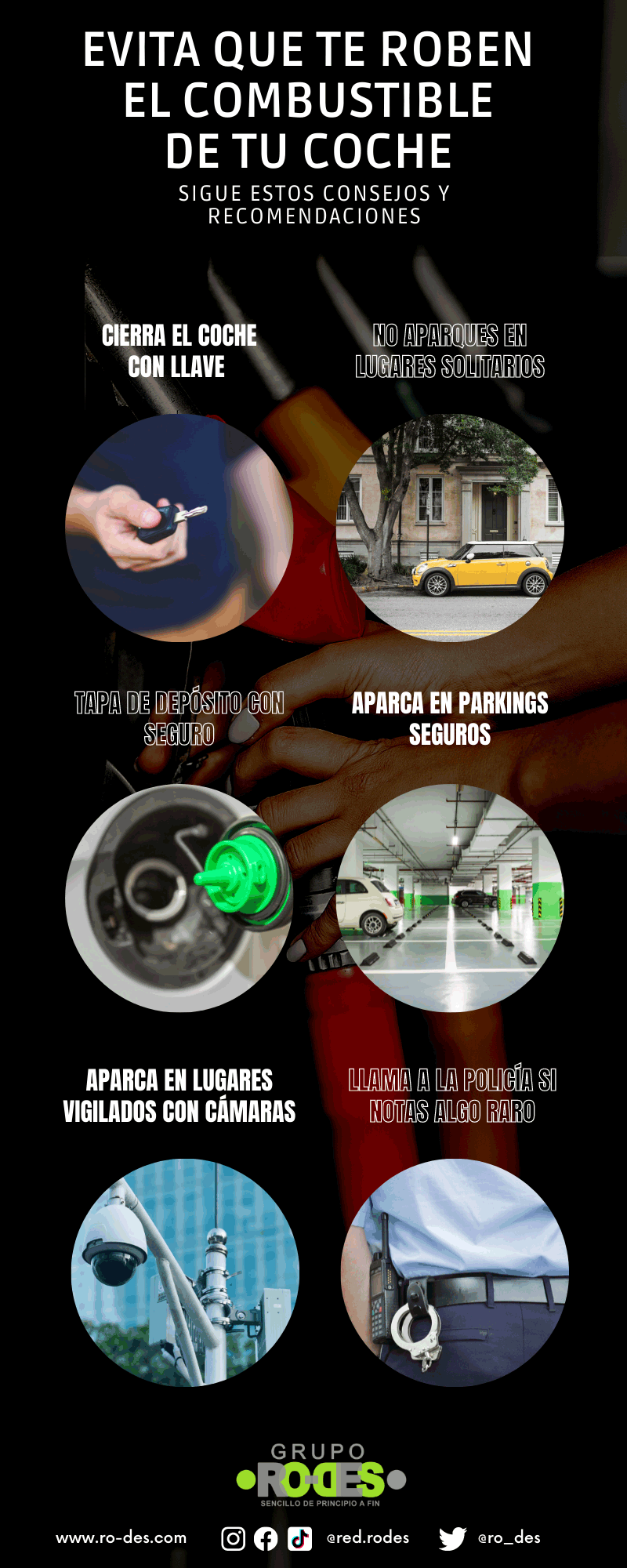 Consejos para evitar que te roben el combustible de tu coche