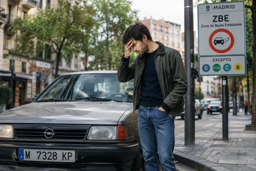 Coches sin etiqueta de la DGT que no pueden circular por las zonas de bajas emisiones ZBE de Madrid